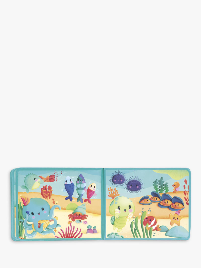 Janod Under the Sea baby bath book with fish sprinklers, UK version