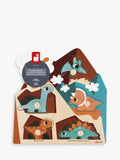 Janod dinosaur wooden sound puzzle 5 piece (British brand)