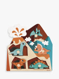 Janod dinosaur wooden sound puzzle 5 piece (British brand)