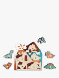 Janod dinosaur wooden sound puzzle 5 piece (British brand)