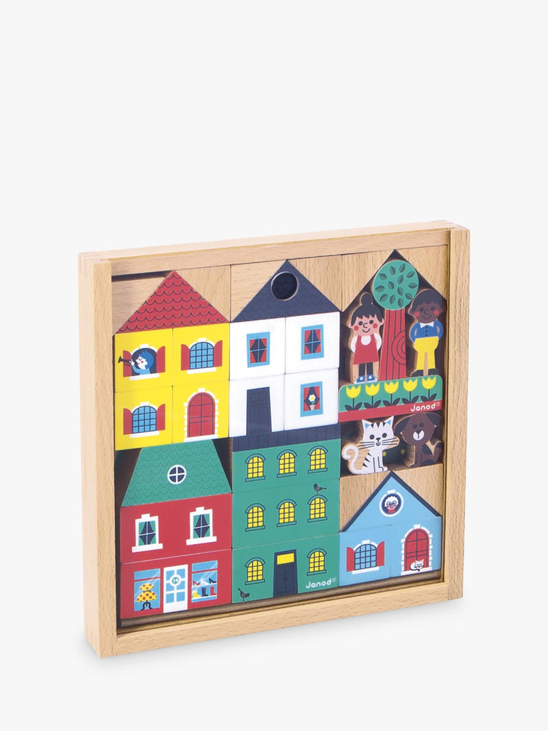 Janod wooden blocks set 38-piece - British product