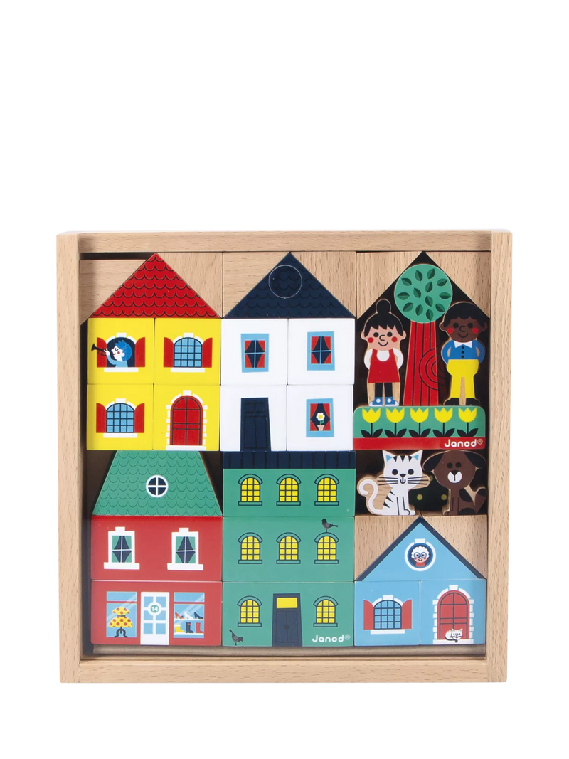 Janod wooden blocks set 38-piece - British product