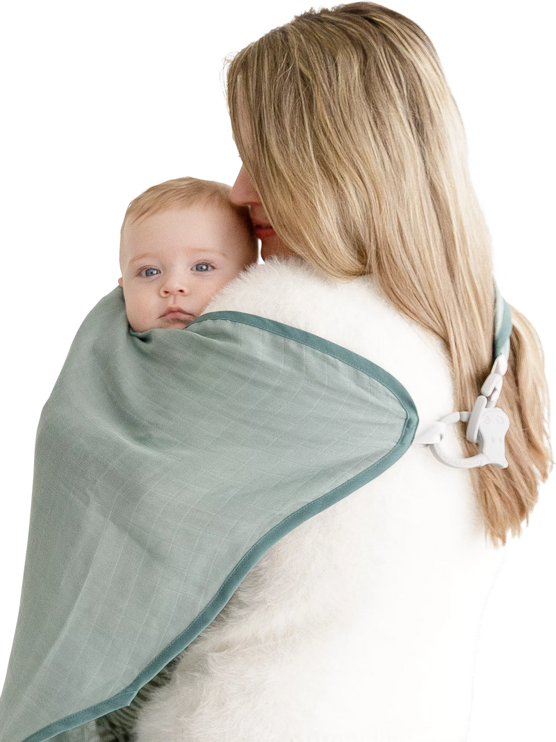 Cheeky Chompers breastfeeding cover in khaki, imported from the UK