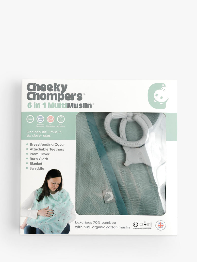 Cheeky Chompers breastfeeding cover in khaki, imported from the UK