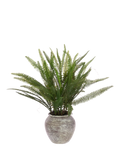 Floralsilk artificial fern in ceramic pot H56cm, imported from the UK