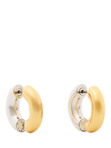 John Lewis kate spade new york Two Tone Interlock Hoop Earrings Silver Gold- Buy online at McGrocer