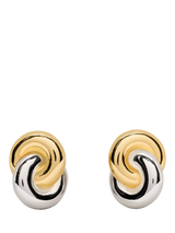 John Lewis kate spade new york Two Tone Interlock Swirl Stud Earrings Silver Gold- Buy online at McGrocer