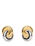 Kate Spade two-tone interlock swirl stud earrings, imported from the UK