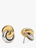 Kate Spade two-tone interlock swirl stud earrings, imported from the UK