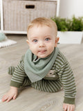 Cheeky Chompers Neckerchew dribble bib khaki (British brand)