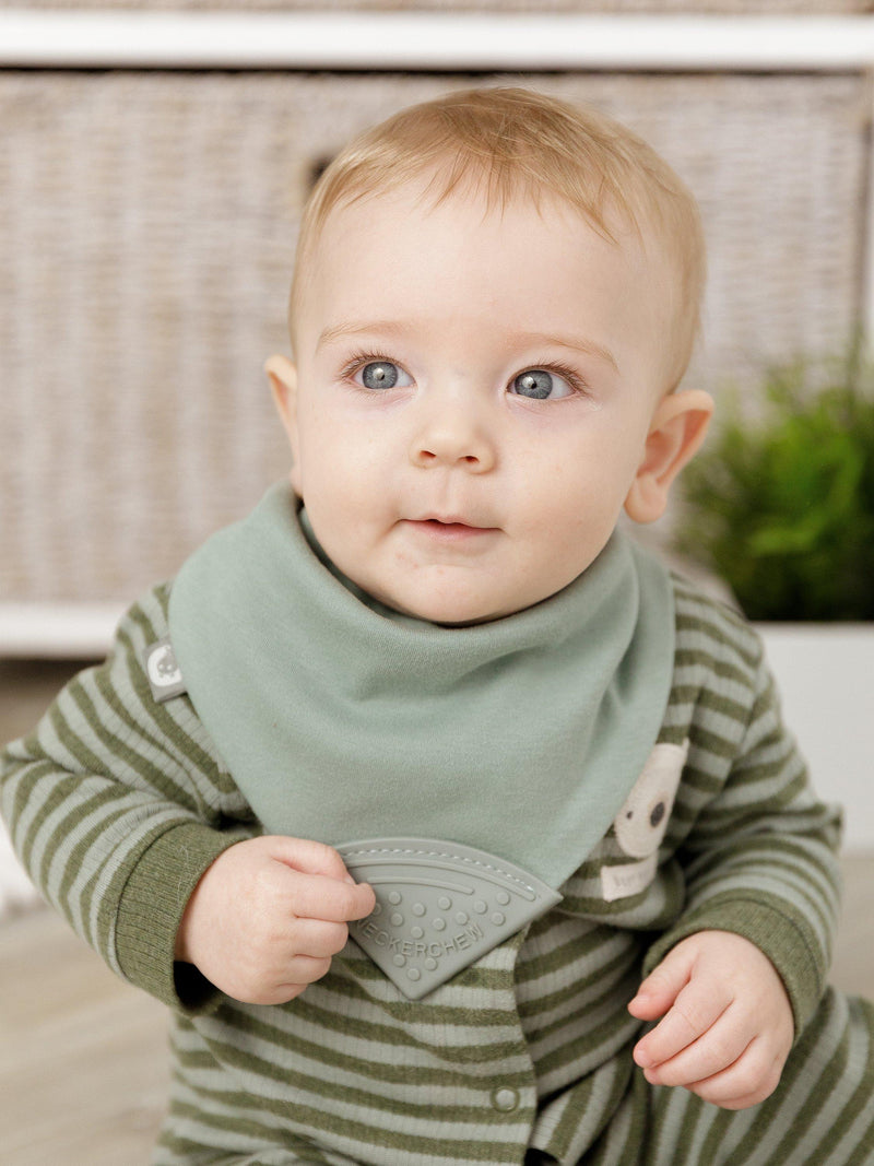 Cheeky Chompers Neckerchew dribble bib khaki (British brand)