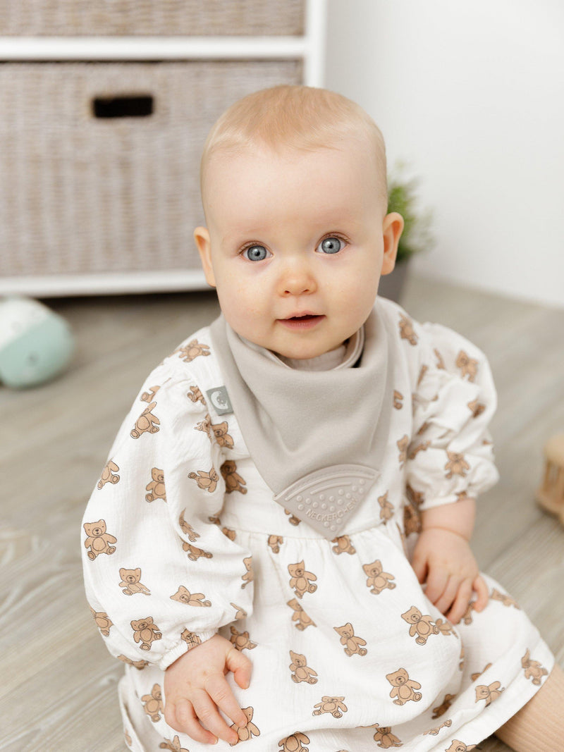 Cheeky Chompers Neckerchew teething dribble bib stone, UK version