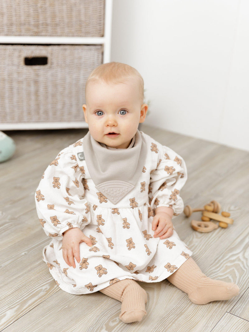 Cheeky Chompers Neckerchew teething dribble bib stone, UK version
