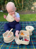 Cheeky Chompers silicone weaning set Sand, UK version