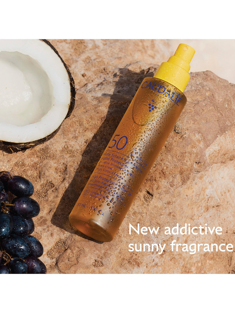 Caudalie Vinosun glow oil SPF 50 150ml, imported from the UK