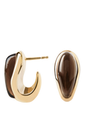 PDPAOLA gold plated quartz hoop earrings, UK version