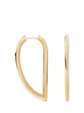 PDPAOLA large geometric hoop earrings in 18ct gold, UK version