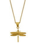 Alex Monroe dragonfly charm necklace yellow gold, imported from the UK