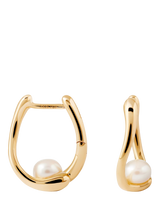 John Lewis PDPAOLA Pearl Hoop Earrings Gold- Buy online at McGrocer