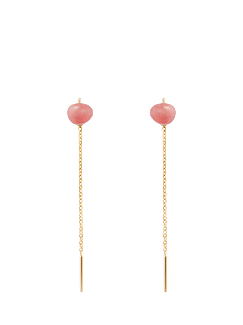 PDPAOLA Lyra rhodochrosite drop earrings gold (British brand)