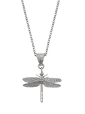 Alex Monroe silver dragonfly charm necklace, imported from the UK