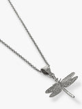 Alex Monroe silver dragonfly charm necklace, imported from the UK
