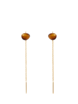 John Lewis PDPAOLA Gemstone Chain Drop Earrings, Gold- Buy online at McGrocer
