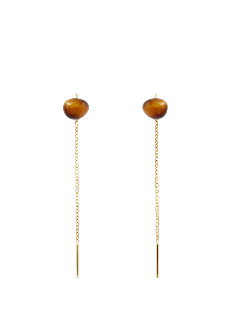PDPAOLA drop earrings gold plated sterling silver quartz - British product