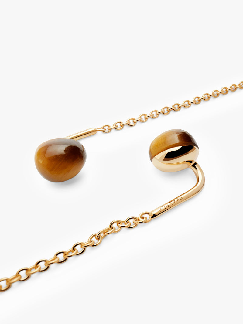 PDPAOLA drop earrings gold plated sterling silver quartz - British product