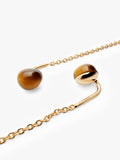 PDPAOLA drop earrings gold plated sterling silver quartz - British product