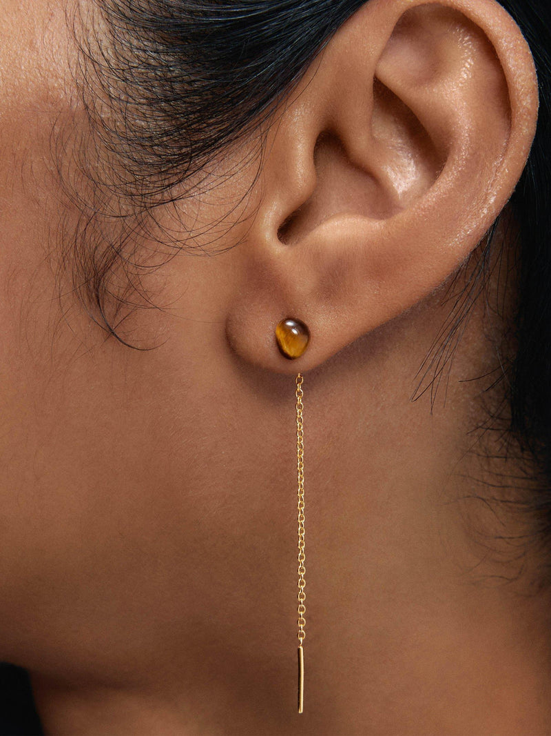PDPAOLA drop earrings gold plated sterling silver quartz - British product