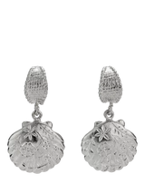 John Lewis Alex Monroe Scallop Shell Huggie Hoop Earrings Silver- Buy online at McGrocer