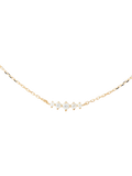 PDPAOLA gold cubic zirconia chain necklace 60cm (British brand)