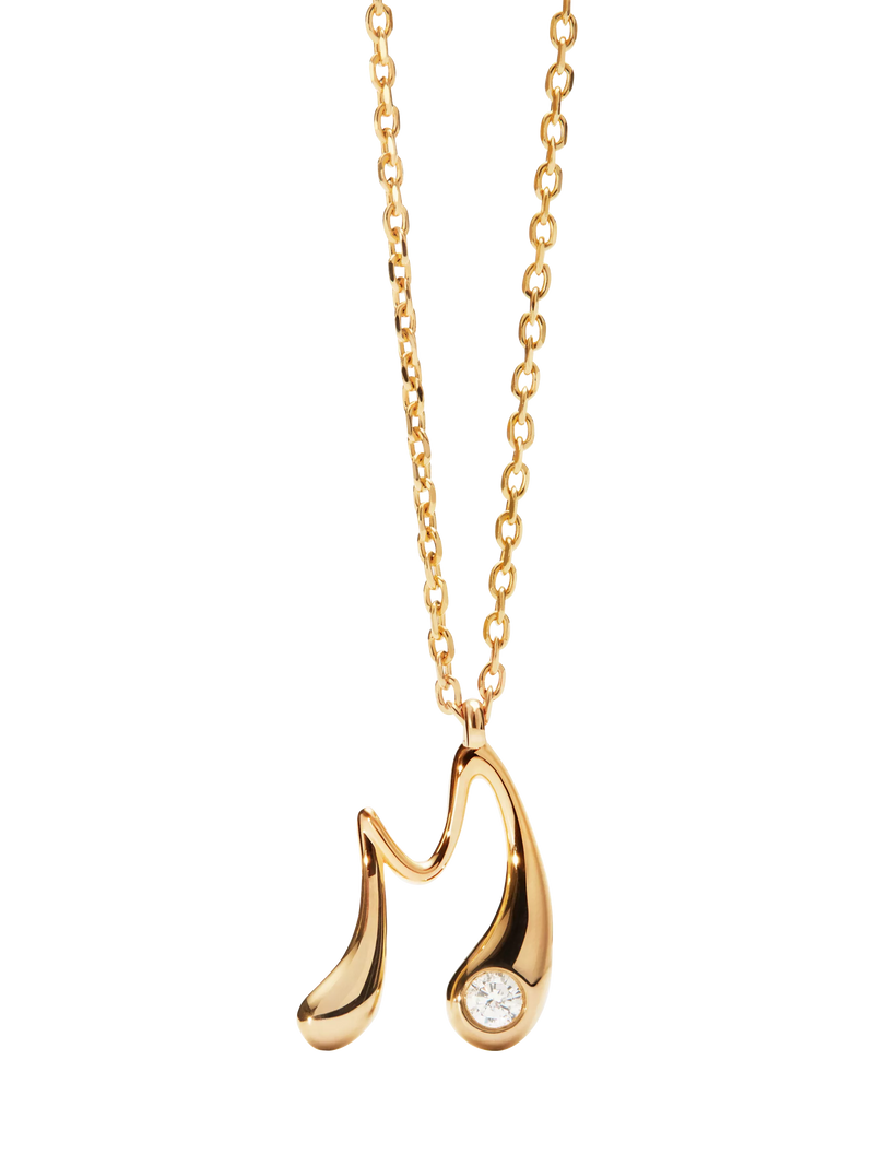 PDPAOLA Initial Pendant Necklace, Gold