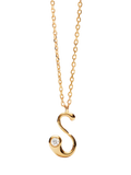 PDPAOLA Initial Pendant Necklace, Gold