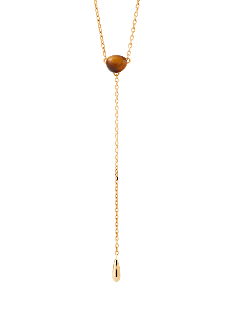 PDPAOLA Gemstone Chain Drop Necklace 50cm