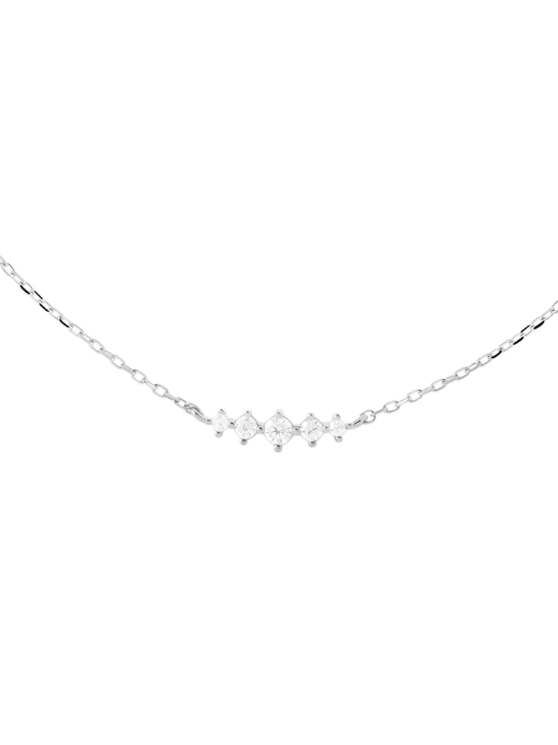 PDPAOLA Estela crystal chain necklace 47.9cm - British product
