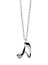 John Lewis PDPAOLA Initial Pendant Necklace Rhodium 47.9cm- Buy online at McGrocer