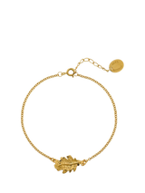 John Lewis Alex Monroe Oak Leaf Chain Bracelet, Yellow Gold- Buy online at McGrocer