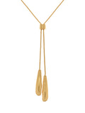 Reiss Tova Tumbled Lariat Necklace in gold, UK version