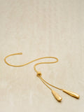 Reiss Tova Tumbled Lariat Necklace in gold, UK version