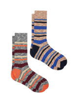John Lewis Paul Smith Stripe Cotton Blend Socks, Multi, Pack of 2- Buy online at McGrocer