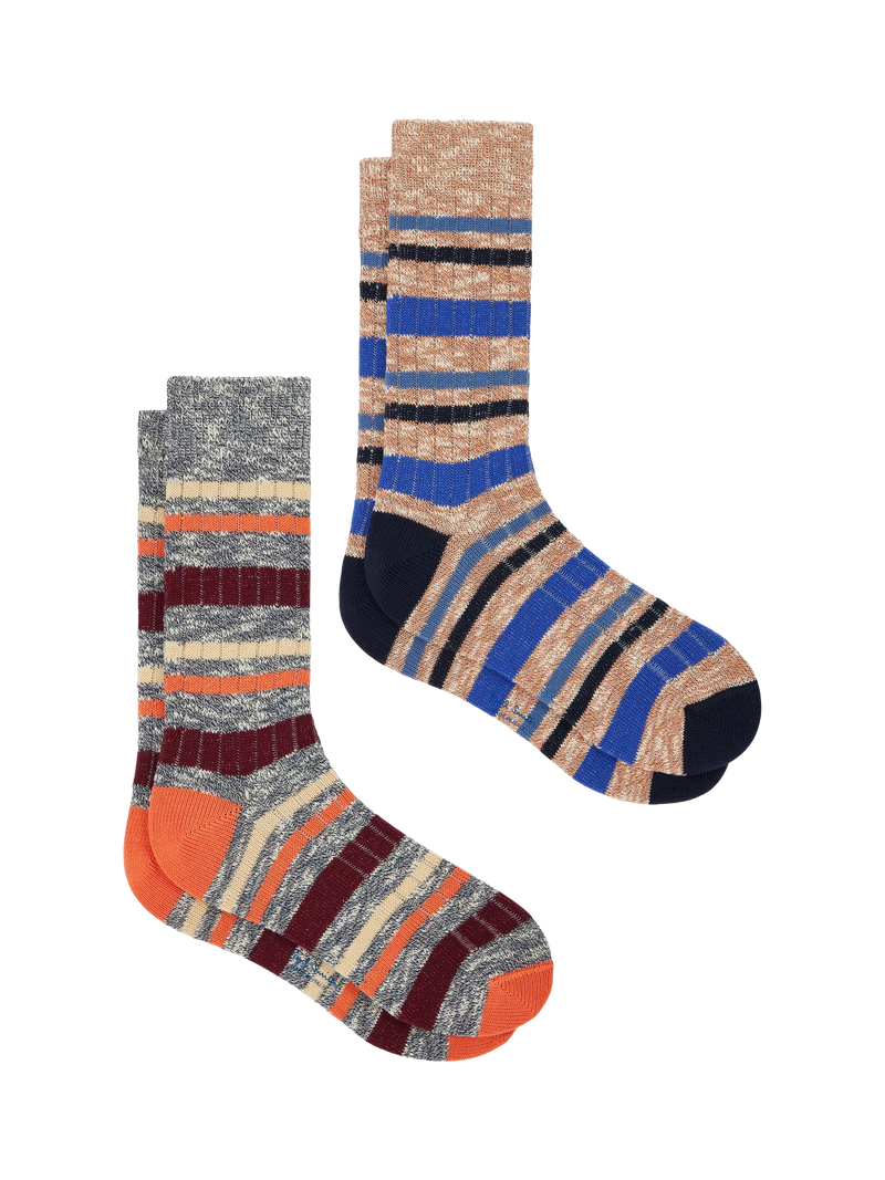 Paul Smith stripe cotton blend socks pack of 2, UK version