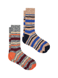 Paul Smith stripe cotton blend socks pack of 2, UK version