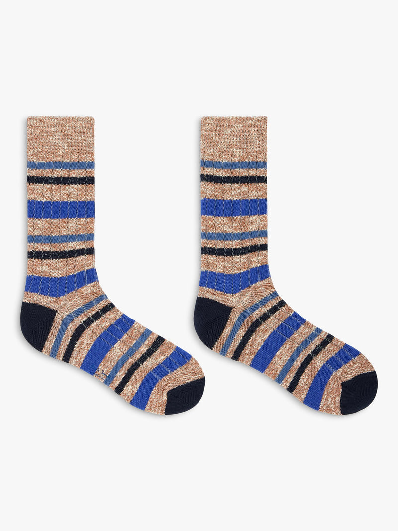 Paul Smith stripe cotton blend socks pack of 2, UK version