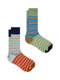 Paul Smith striped cotton blend socks pack of 2, UK version