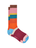 Paul Smith stripe crew socks in cotton blend - British product