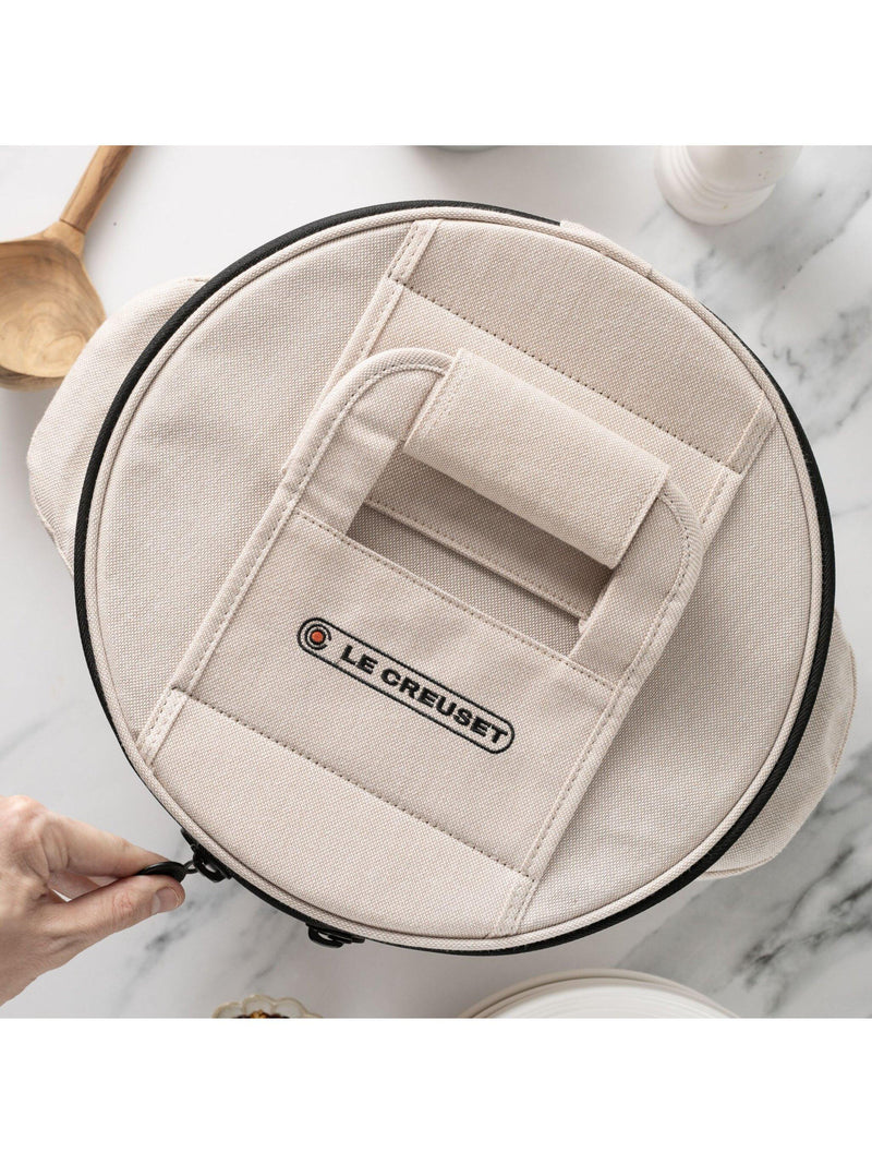 Le Creuset tote bag for round casseroles ecru (British brand)