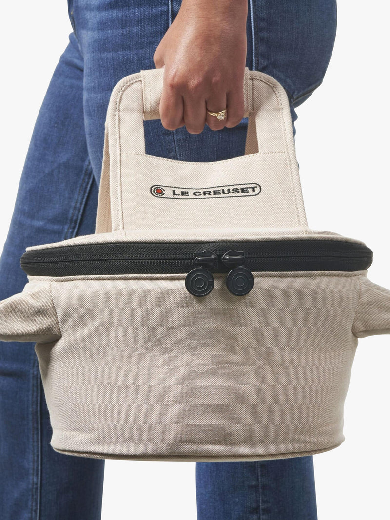 Le Creuset tote bag for round casseroles ecru (British brand)
