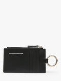 MM6 Maison Margiela black leather zip wallet, imported from the UK